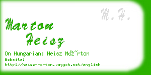 marton heisz business card